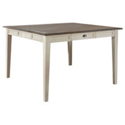 Steve Silver Cayla Counter Table In Dark Oak & White - Farmhouse ... intended for Steve Silver Cayla Counter Table In Dark Oak & White